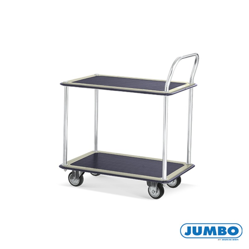 Jenstore JUMBO HL-120SN รถเข็นพื้นเหล็ก 2 ชั้น